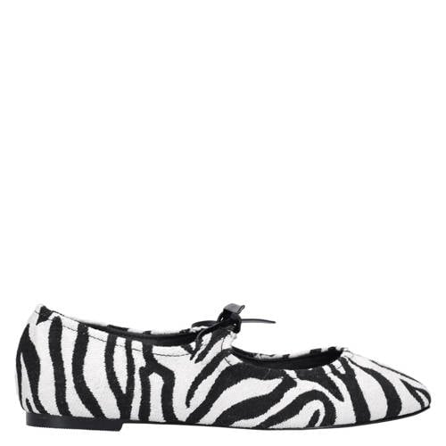 Sacha ballerina’s met zebraprint zwart/wit