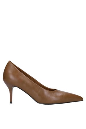 leren pumps bruin