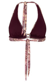 thumbnail: Hunkemöller Ibiza voorgevormde triangel bikinitop met print paars