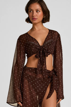 strand crop-top Algarve bruin