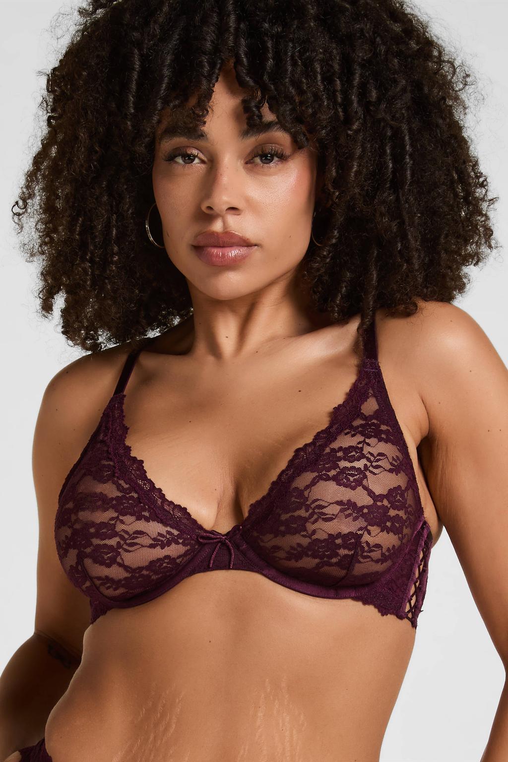 Hunkemöller Aveline niet-voorgevormde beugel-bh - paars