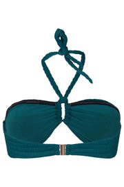 thumbnail: Hunkemöller voorgevormde strapless bandeau bikinitop donkergroen