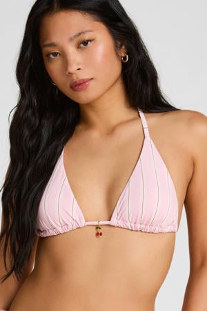 Corfu voorgevormde triangel bikinitop met print - roze