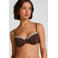Hunkemöller niet-voorgevormde beugel-bikinitop Algarve met stippen bruin