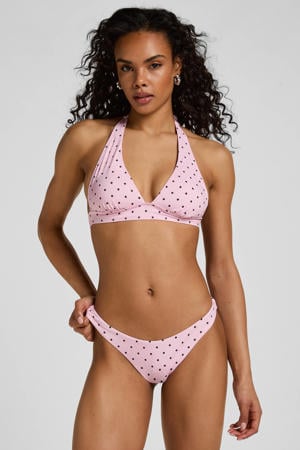 high leg bikinibroekje met stippen roze