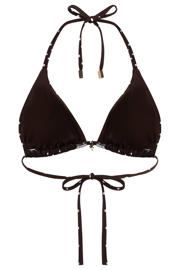 thumbnail: Hunkemöller voorgevormde triangel bikinitop Algarve met stippen bruin