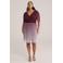 WE Fashion Curve midi jurk met lurex rood