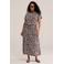 WE Fashion Curve midi rok met paisley print bruin