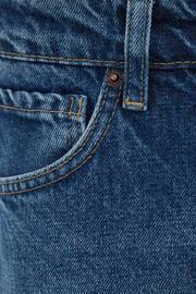 thumbnail: WE Fashion denim loose fit jort - blauw
