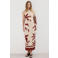 Mango one shoulder jurk crème