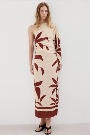 one shoulder jurk crème