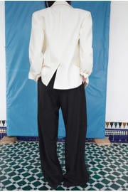 thumbnail: Mango wide leg regular waist broek zwart