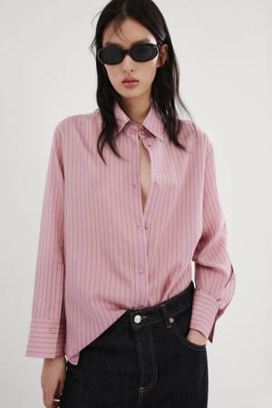 gestreepte blouse roze