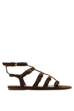 leren sandalen donkerbruin