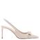 Mango lak slingback pumps met strik ecru