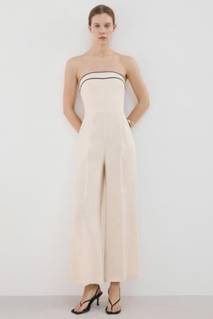 jumpsuit linnen crème