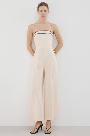 jumpsuit linnen crème