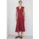 Mango midi jurk roze