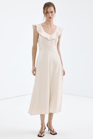 linnen zomerjurk beige