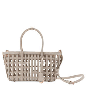 Boho Beige Lederen en Linnen Clutch Portemonnee Dames Oversized Hobo Handtas - België