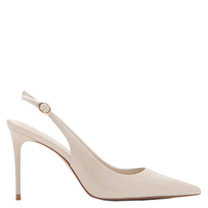 leren slingback pumps ecru