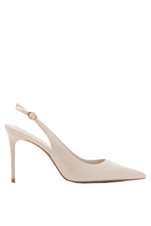 leren slingback pumps ecru