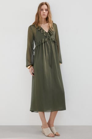 maxi jurk kaki