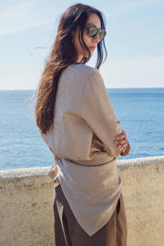 thumbnail: Mango top met krijtstreep beige