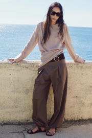 thumbnail: Mango top met krijtstreep beige