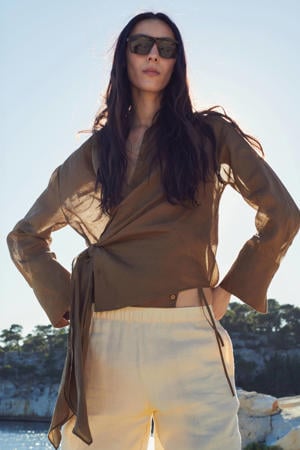 blouse bruin