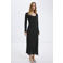 Mango maxi jurk met stippen zwart
