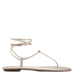 leren sandalen goud