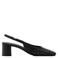 Mango leren slingback pumps zwart