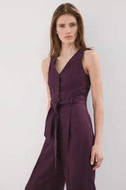 thumbnail: Mango jumpsuit linnen aubergine