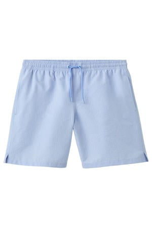 seersucker zwemshort lichtblauw