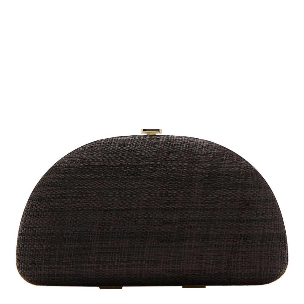Mango clutch donkerbruin