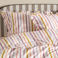 NOUS Living katoenen gestreepte 2-persoons dekbedovertrek 200x200 cm - roze