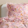 NOUS Kids katoenen gebloemde kinderdekbedovertrek 120x150 cm - roze