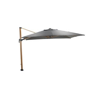 Hawaii Big Pole parasol - 350x350 cm) - teak look - royal antraciet