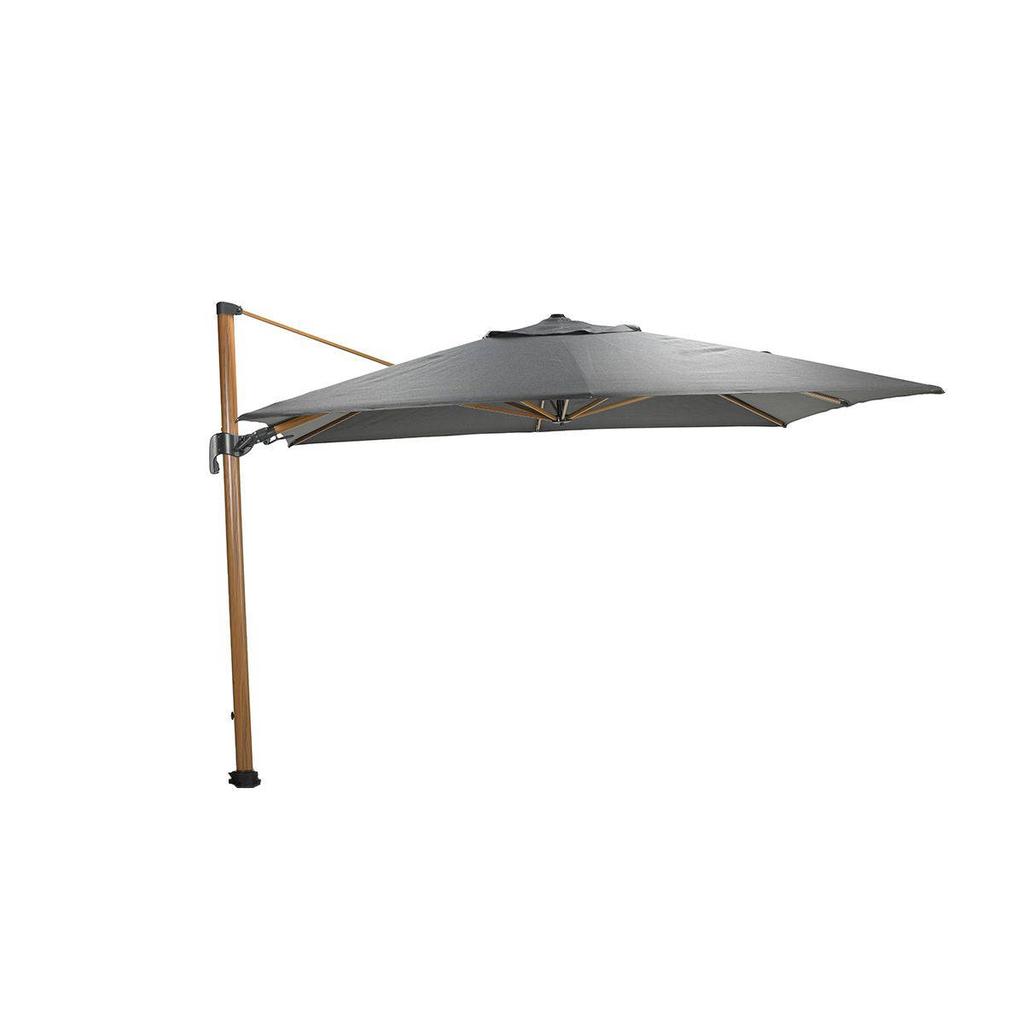 Garden Impressions Hawaii Big Pole parasol - 350x350 cm) - teak look - royal antraciet
