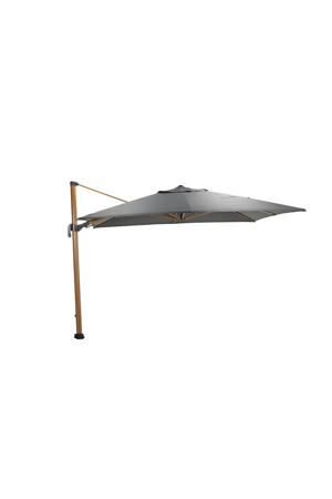 Hawaii Big Pole parasol - 350x350 cm) - teak look - royal antraciet