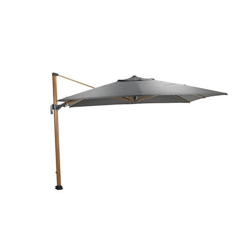 Wehkamp Garden Impressions Hawaii Big Pole parasol - 350x350 cm) - teak look - royal antraciet aanbieding