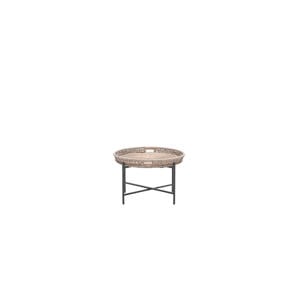 bijzettafel Benidorm (70xH40 cm) Benidorm bijzettafel - diameter 70xH40 cm - carbon black - natural rotan
