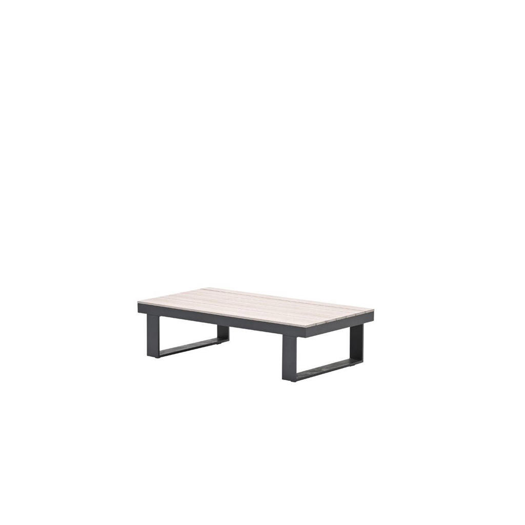 Garden Impressions Bologna lounge tafel (130x70 cm) Bologna lounge tafel - 130x70 cm - carbon black - light teak Vironwood