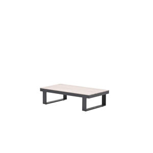 Bologna lounge tafel (130x70 cm) Bologna lounge tafel - 130x70 cm - carbon black - light teak Vironwood