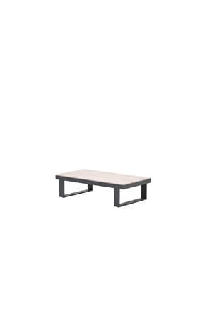 Bologna lounge tafel (130x70 cm) Bologna lounge tafel - 130x70 cm - carbon black - light teak Vironwood
