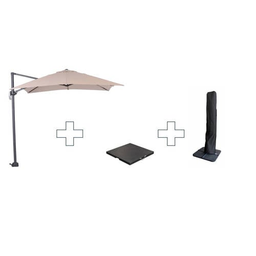 Garden Impressions Zweefparasol Hawaii S met voet en hoes (250 x 250 cm) afbeelding