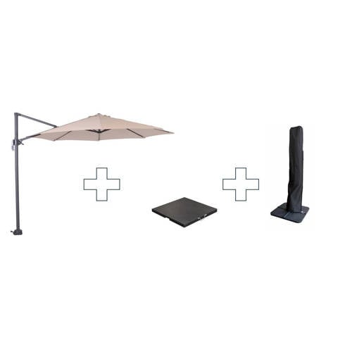 Garden Impressions Hawaii parasol S met voet en hoes (300 cm) afbeelding