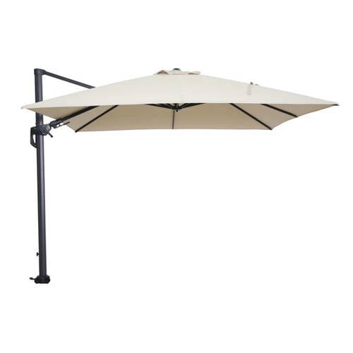 Wehkamp Garden Impressions Hawaii parasol - 300x300 cm) - carbon black - ecru aanbieding