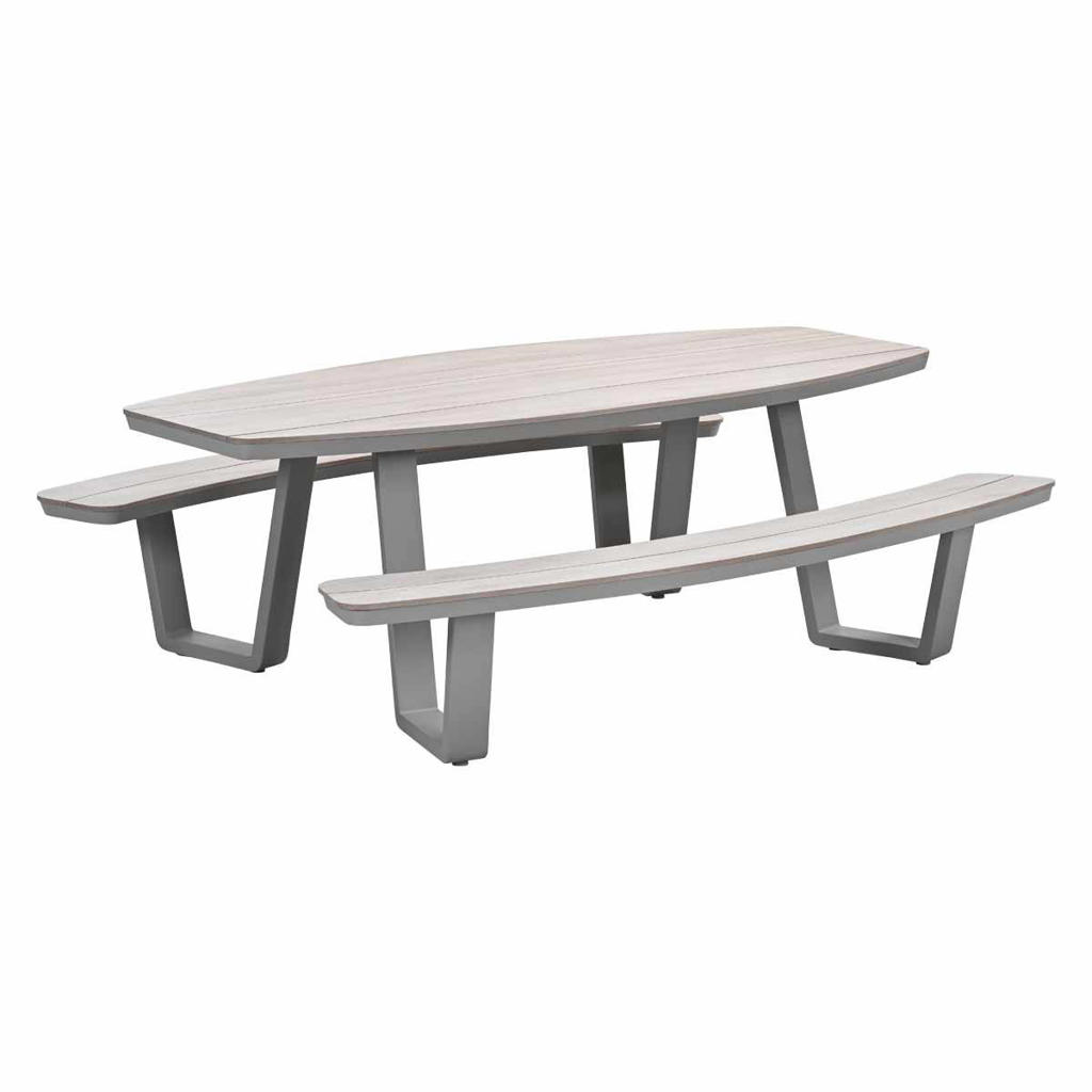 Garden Impressions Bell aluminium picknick set ovaal (220x193 cm)